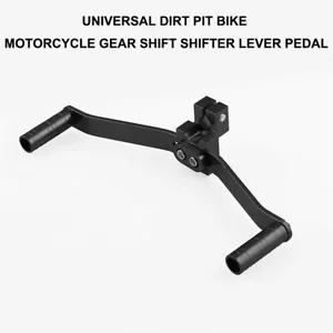 1PC Motorcycle Dual Way Gear Shift Lever Footrest Pedal Shifter Black Aluminum - Picture 1 of 10