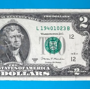 1940 October 23 (L 19401023 B) BIRTHDAY Note $2 Two Dollar Bill - Picture 1 of 4