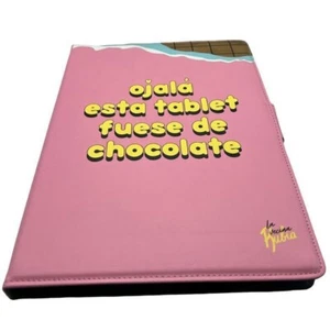 Funda tablets y Ipads universal libro 9.7" - 10,1" ROSA con frase ENVIO 24H - Imagen 1 de 3