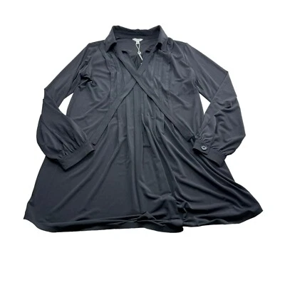 Новый с ярлыками Max Studio платье черный полиэстер спандекс галстук шеи размер большой - Изображение 1 из 4