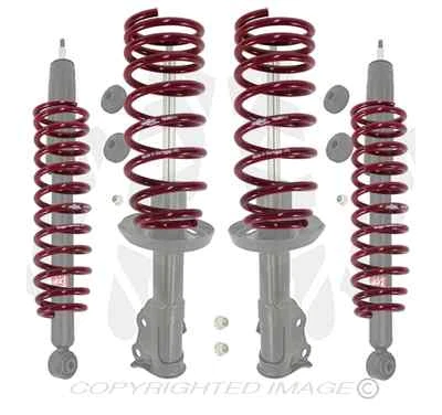 KYB 4 STRUTS SHOCKS & GERMAN LOWERING SPRINGS HONDA FIT 07 - 08 GD3  - Image 1 of 2