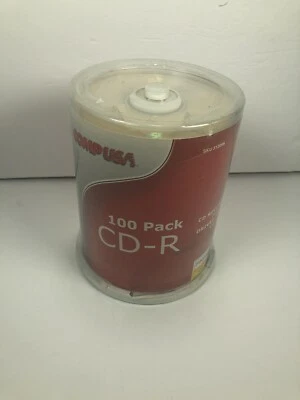 100-Pack Comp USA Brand Logo CD-R CDR Disc Media 52X 80 Min 700MB - Image 1 of 4