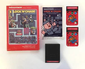 Lock 'N Chase By Mattel (Intellivision, 1982) CIB Complete w/ Manual & Overlays - Picture 1 of 9