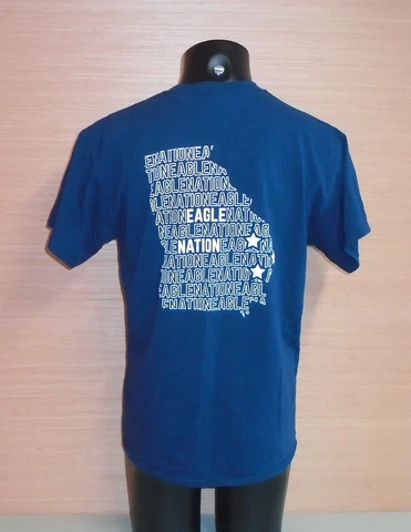 Georgia Southern University Eagle Nation GSU Blue Cotton T-Shirt Men's Sz Large Cover
