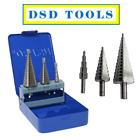 US PRO Tools 3 PC HSS Step Drill Bit Set 4mm - 32mm Cone Cutters Hole Saw 2604