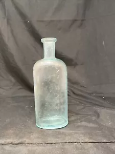 VINTAGE MEDIZINFLASCHE AQUAGLAS 6,5" hoch - Bild 1 von 9