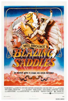 Blazing Saddles - Mel Brooks - 1974 v1 - Vintage Movie Poster