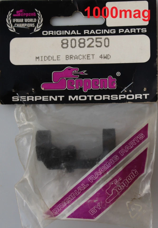 SERPENT MOTORSPORT MIDDLE BRACKET  808250  835 4WD TRES RARE - Photo 1/1