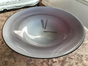 Stunning Large Bowl Vessel Glass Sculpture   17 1/2”   Signed    One of a kind - Picture 1 of 7