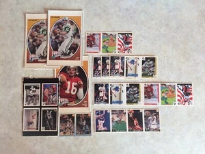 Sport Card Lot of 11 Items Box Backs Promo Sheets Etc Hull Montana Etc NFL NBA - Picture 1 of 7