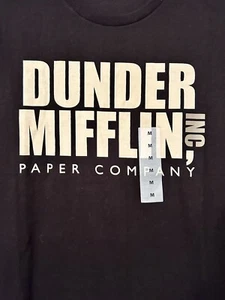 NEW Dunder Mifflin Paper Company T-Shirt Medium Unisex The Office Black - Picture 1 of 8