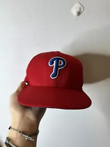 Gorra de béisbol Philadelphia Phillies sombrero ajustada 7 1/4 mlb retro azul rojo hombre P - Imagen 1 de 4