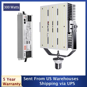 300W LED Shoebox Retrofit Kit Parking Lot Lights 5000K Daylight Equal 1200W MH - Picture 1 of 12