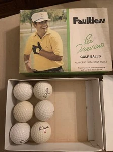 Caja de pelotas de golf Lee Trevino de colección sin defectos y seis pelotas de golf Lee Trevino originales - Imagen 1 de 12