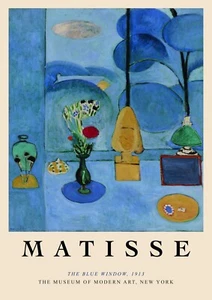 Henri Matisse The Blue Window Vintage 1913 Musuem Exhibition Print Poster - Picture 1 of 6