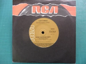 Eurythmics ‎– When Tomorrow Comes 7" Single 1986 Australia - Picture 1 of 1