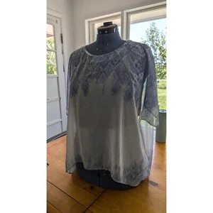 Cabi Ombre Poncho Top Flowy Lightweight Blue White Size M - Picture 1 of 6