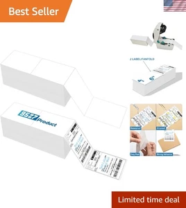 Zebra Fanfold Direct Thermal Shipping Labels - Picture 1 of 8