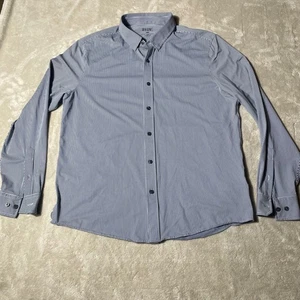 RHONE Classic Fit Herren Large Langarm Hemd blau weiß gestreift - Bild 1 von 6