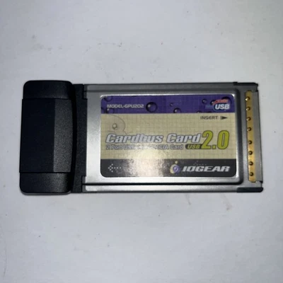 IO Gear USB II 2.0 Port Cardbus Card PC Card PCMCIA Model: GPU202 - Image 1 of 3