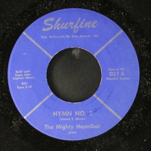 MIGHTY HANNIBAL: hymn no. 5 / fishin' pole SHURFINE 7" Single 45 RPM - Picture 1 of 2