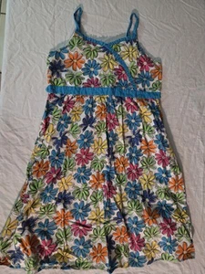 George Girls Multicolor Floral Sleeveless Dress Size 14 Tie-Back - Picture 1 of 6