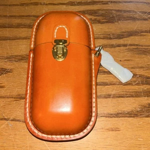 Leather Glasses Case Cowhide Vintage Men and Women Nearsighted Glasses - Picture 1 of 9