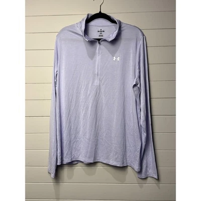Camisa atlética Under Armour para mujer púrpura cuarto cremallera manga larga 2XL Foto 1 de 4