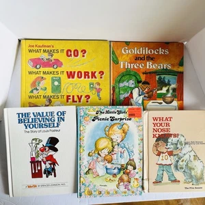 Lot of 5 Vintage Illustrated Children's Picture Books (70s 80s) Hardcover - Picture 1 of 24