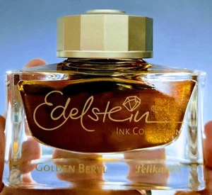 Brandneu in Box unbenutzt Pelikan Edelstein Golden Beryll Füllfederhalter Tinte SELTEN RARITÄT - Bild 1 von 6