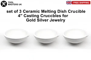 3 Stck. Keramik Schmelzschale Tiegel 4 Zoll Gusstiegel für Gold Silber Schmuck - Bild 1 von 8
