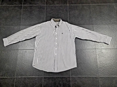 CAMISA CINCH WESTERN RODEO PARA HOMBRE MANGA LARGA ABOTONADA TALLA L BLANCO/MARRÓN RAYAS Foto 1 de 4