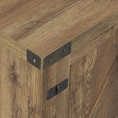 WALKER EDISON FURNITURE COMPANY, LLC TV Stand with Side Doors in Barnwood Finish