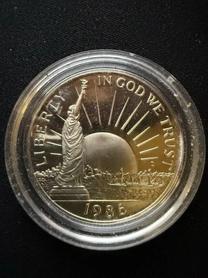 1986-S Statue of Liberty Centennial Commemorative Proof Clad Half Dollar S191 - Image 1 of 2