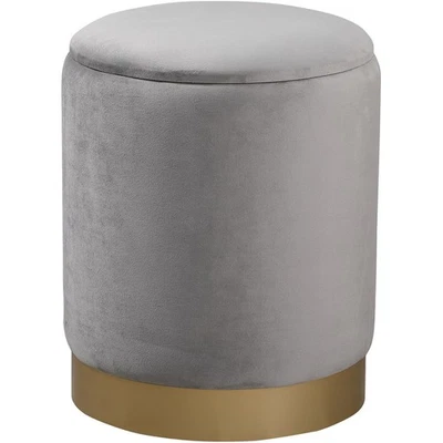Elegant Lighting OT1015GY Ozman 17 inch Gray Stool - Image 1 of 4