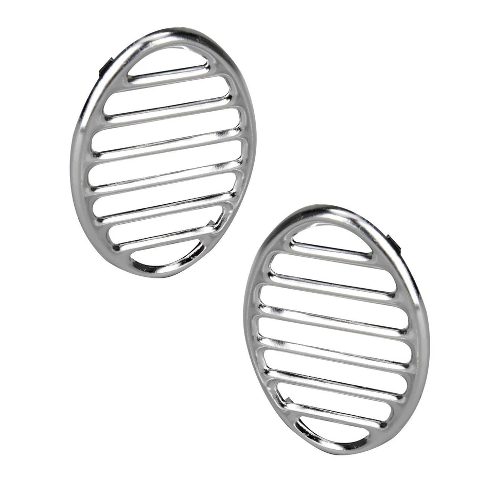 2 хромированные овальные решетки на переднее крыло для 1953-67 T1 VW Beetle немецкие - Изображение 1 из 2