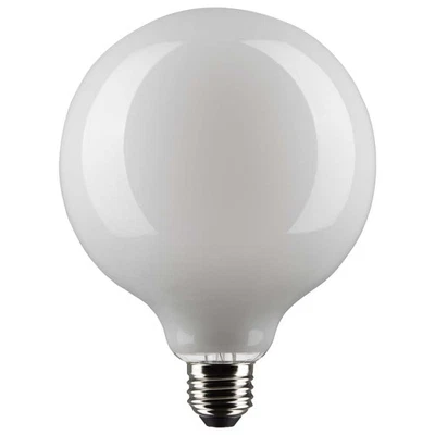 Satco 6w G40 Globe Filament LED 3000K Medium Base White Dimmable - 60w equiv - Image 1 of 3