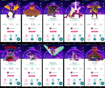 Pokémon Go - Shiny Gigantamax Dark Skies Background - PTC or Trade