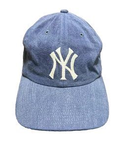 New York Yankees Blue Denim Baseball Hat Cap MLB Adj Mens OS - Picture 1 of 7