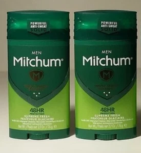 MITCHUM Men SUPREME FRESH Antiperspirant Deodorant 2.7 INVISIBLE SOLID *Lot OF 2 - Picture 1 of 1