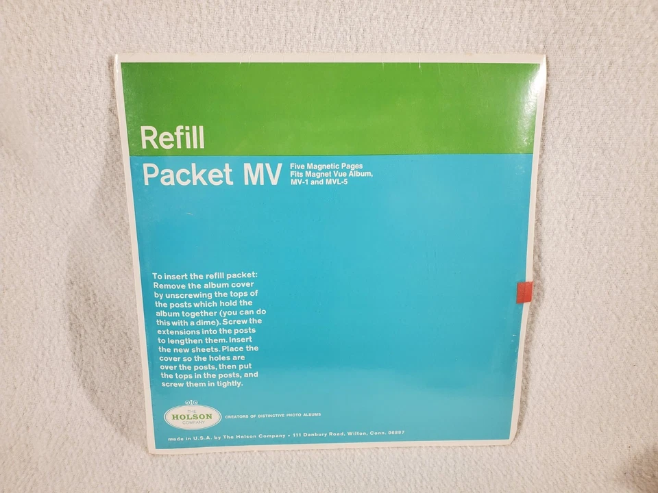 Vintage Holson Company Magnet Vue Photo Album Postbound Refill Packet LOF O *2*