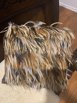 dransfield & ross accent throw pillow genuine feathers multicolored 15 In X 15in - Image 1 of 4