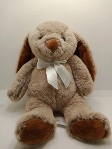 9 Inch Easter Brown Bunny With Bow Plush Soft Cuddle BABY Nursery Room decor - Picture 1 of 3