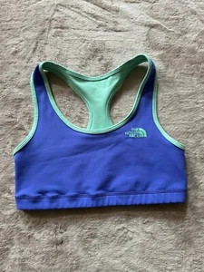 The North Face Sports Bra Womens Blue Reversible Racerback Size Xsmall - Picture 1 of 6