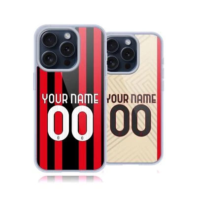 CUSTOM PERSONALISED AC MILAN 2021/22 KIT SOFT GEL CASE FOR APPLE iPHONE PHONES Foto 1 de 4