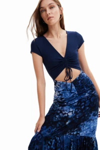 Desigual Brighton Cut Out Navy Maxi Dress 23SWVK30 Size Small UK10 , BNWT - Picture 1 of 18