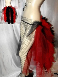 Big Pink Flamingo Burlesque Fancy dress Feathers Hen Bustle Belt Train s xxxxxl - Picture 1 of 11