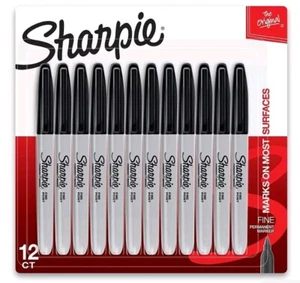 Marcadores permanentes Sharpie punta fina negro 371792 - Imagen 1 de 9
