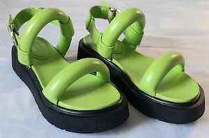 *Gorgeous* TOPSHOP/ UK8/ Green Sandals/ 2 inch Wedge/ cushioned/cost £39.99/ VGC - Picture 1 of 11