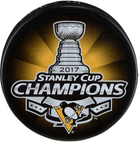 Pittsburgh Penguins Unsigned 2017 Stanley Cup Champions Logo Hockey Puck Cover